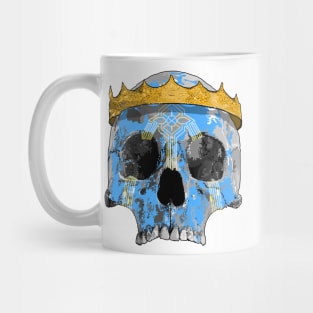 Sky blue skull with crown and warpaint Mug